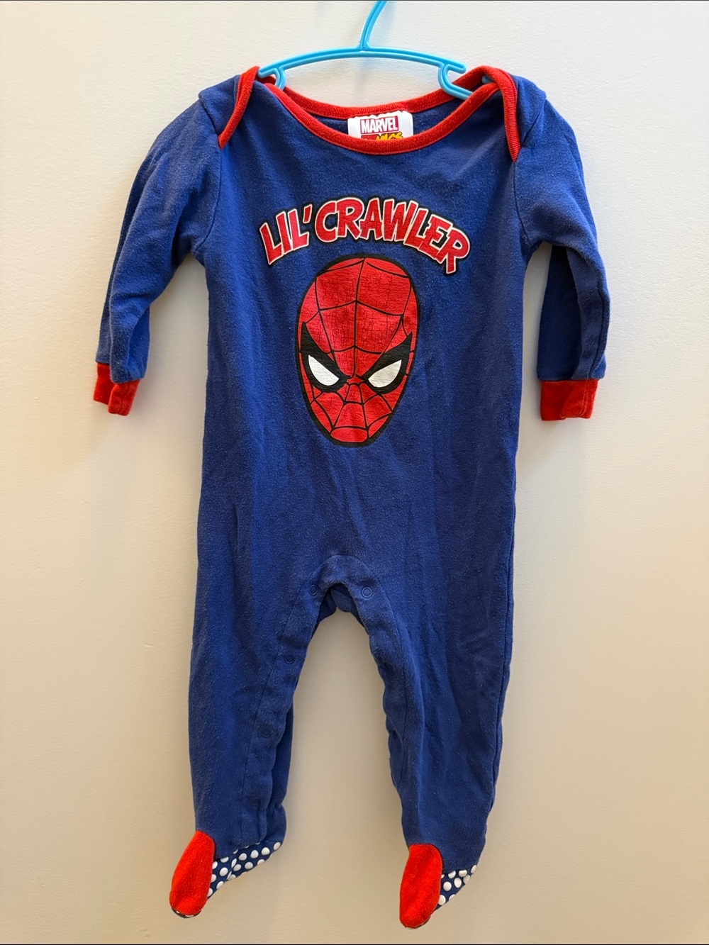 Marvel Spiderman Footie Pajamas 6-12 Months Baby Boy